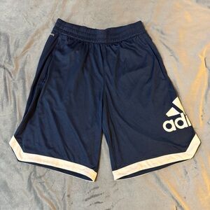 Adidas Blue and White Athletic Shorts Lightweight Basketball Style

#1055